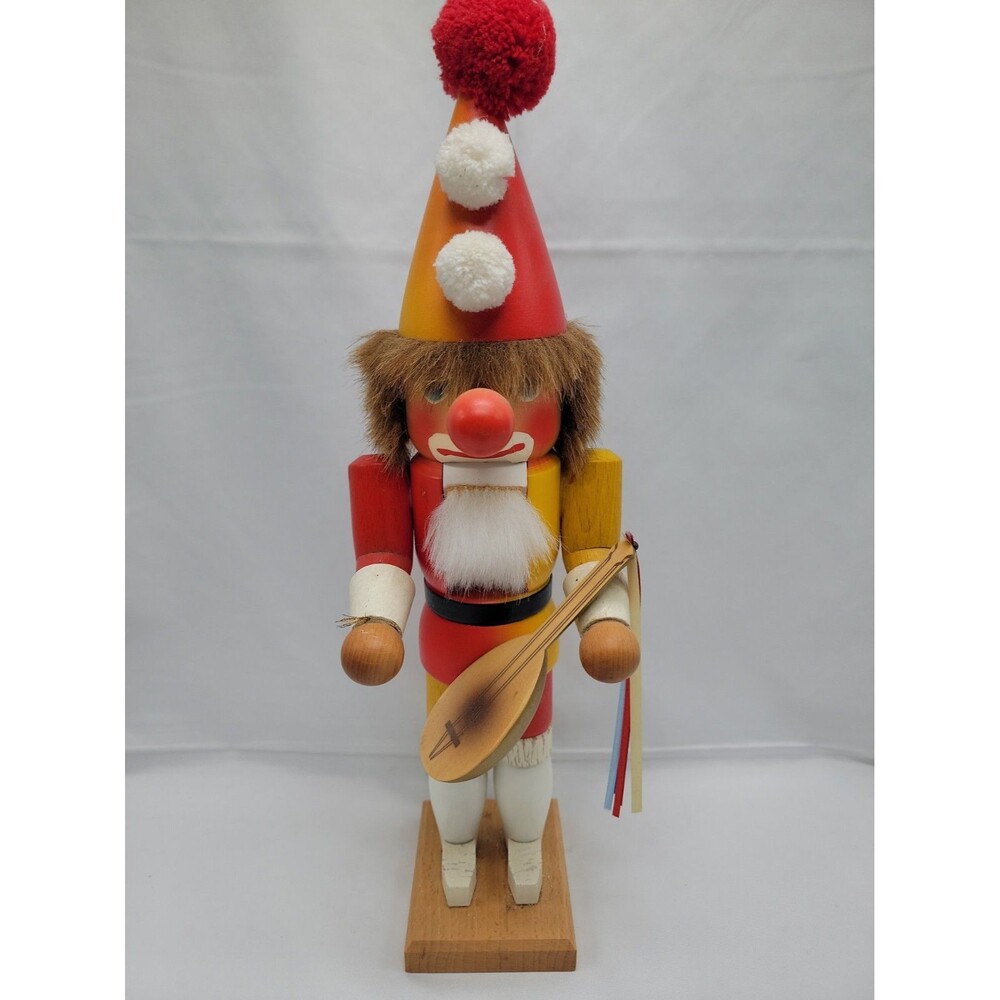Vintage - Holzkunst Christian Ulbricht - Clown Nutcracker - 15.5"